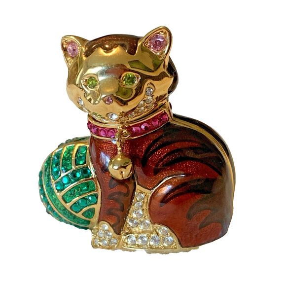 Estee Lauder Judith Leiber Cuddly Kitten Solid Perfume Compact 2004 RARE - Picture 1 of 11